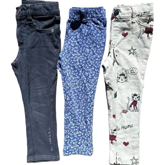 2T Girls Jeggings Pants Bundle - Calvin Klein,  Children’s Place, Circo - Picture 1 of 8
